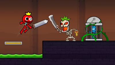 Red Stickman:Палка Приключения screenshot №2